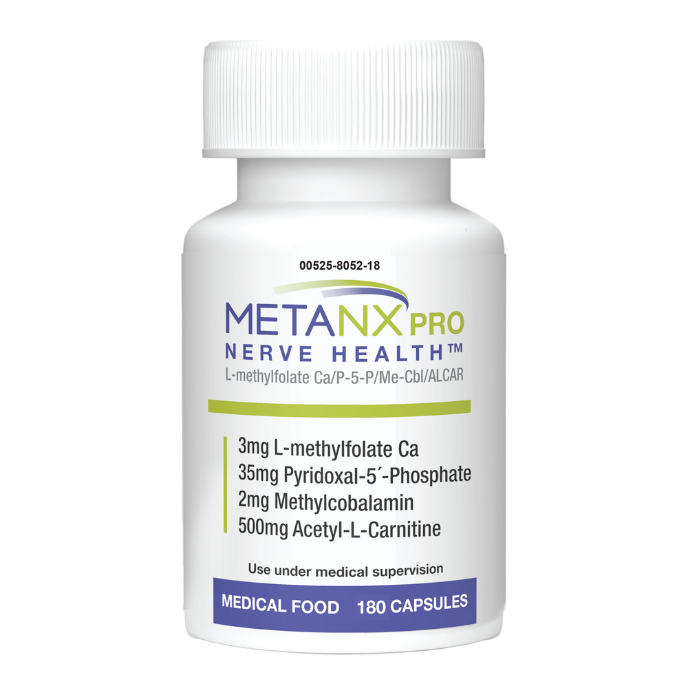 METANX Pro Nerve Health™ 180 ct bottle on a white background