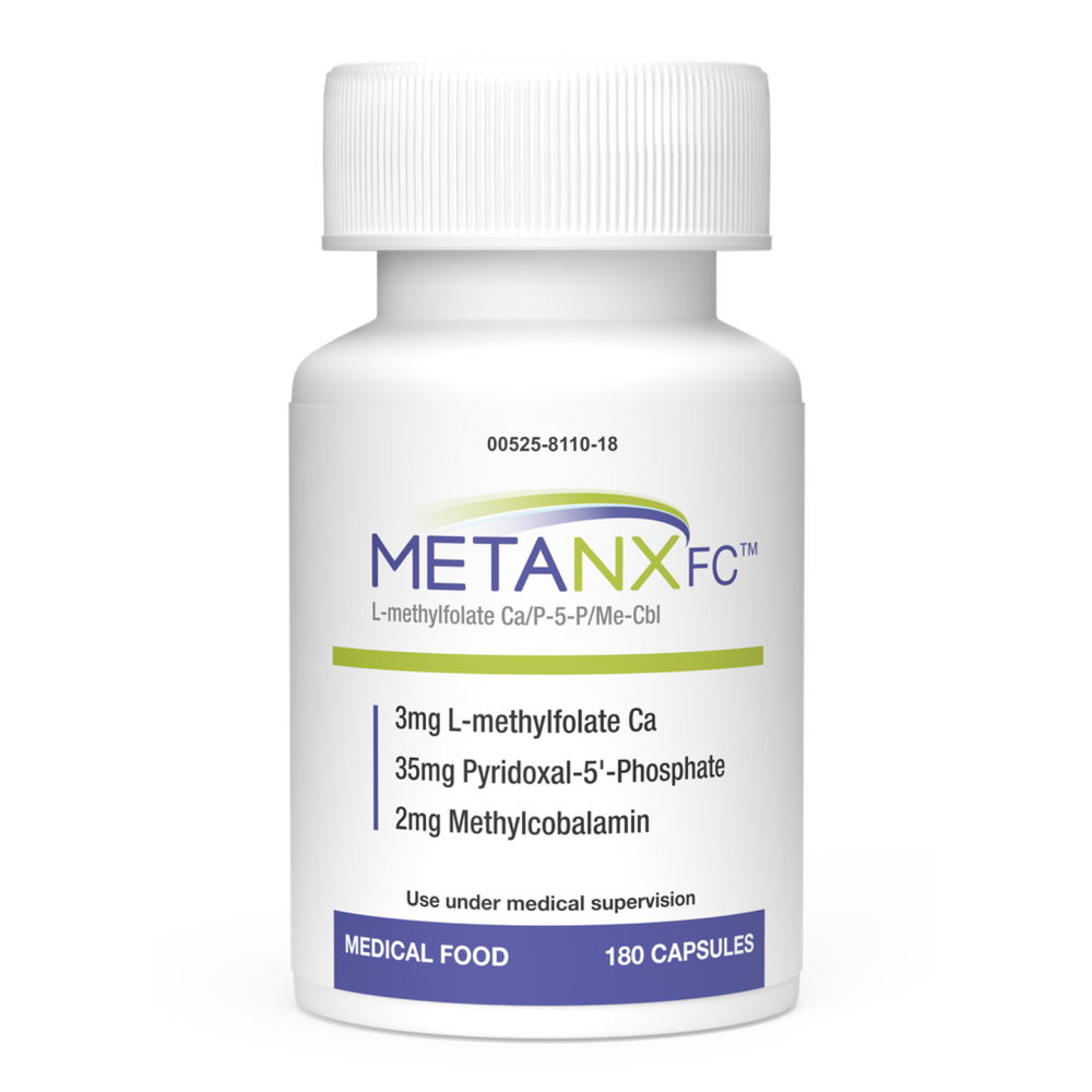 METANX FC™ 180ct bottle on a white background